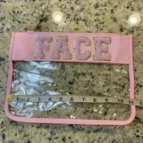 Varsity Letter Clear Zippered Pouch. NWOT - Picture 4 of 4